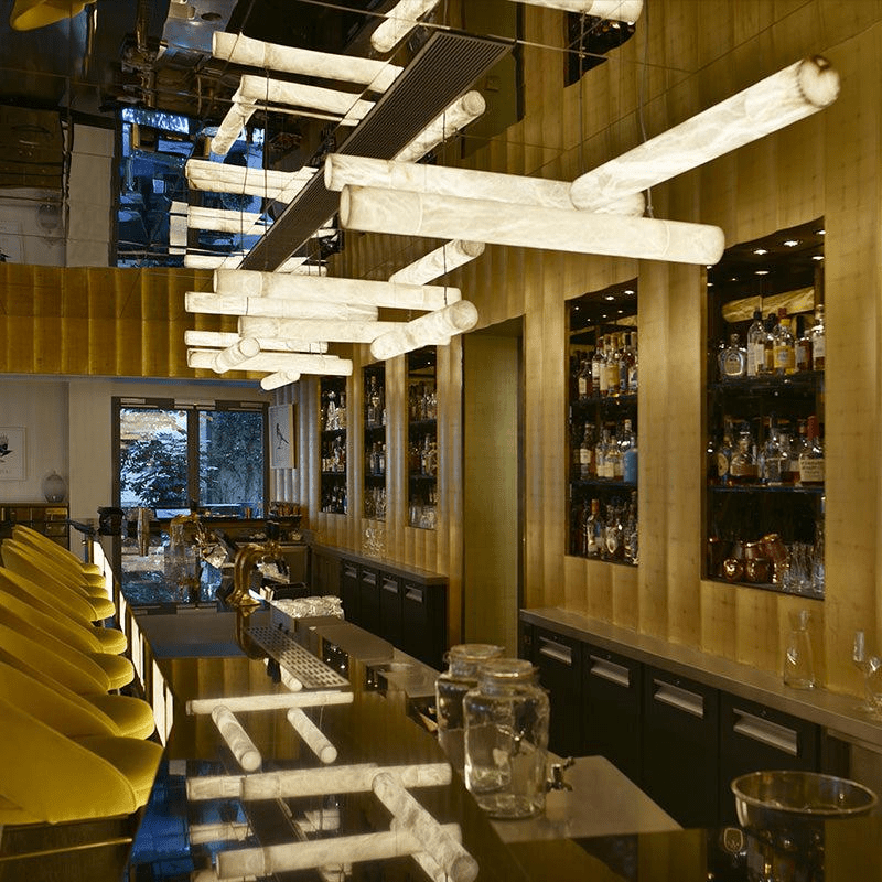 Alabaster Cylindrical Linear Pendant Light - Blushlighting