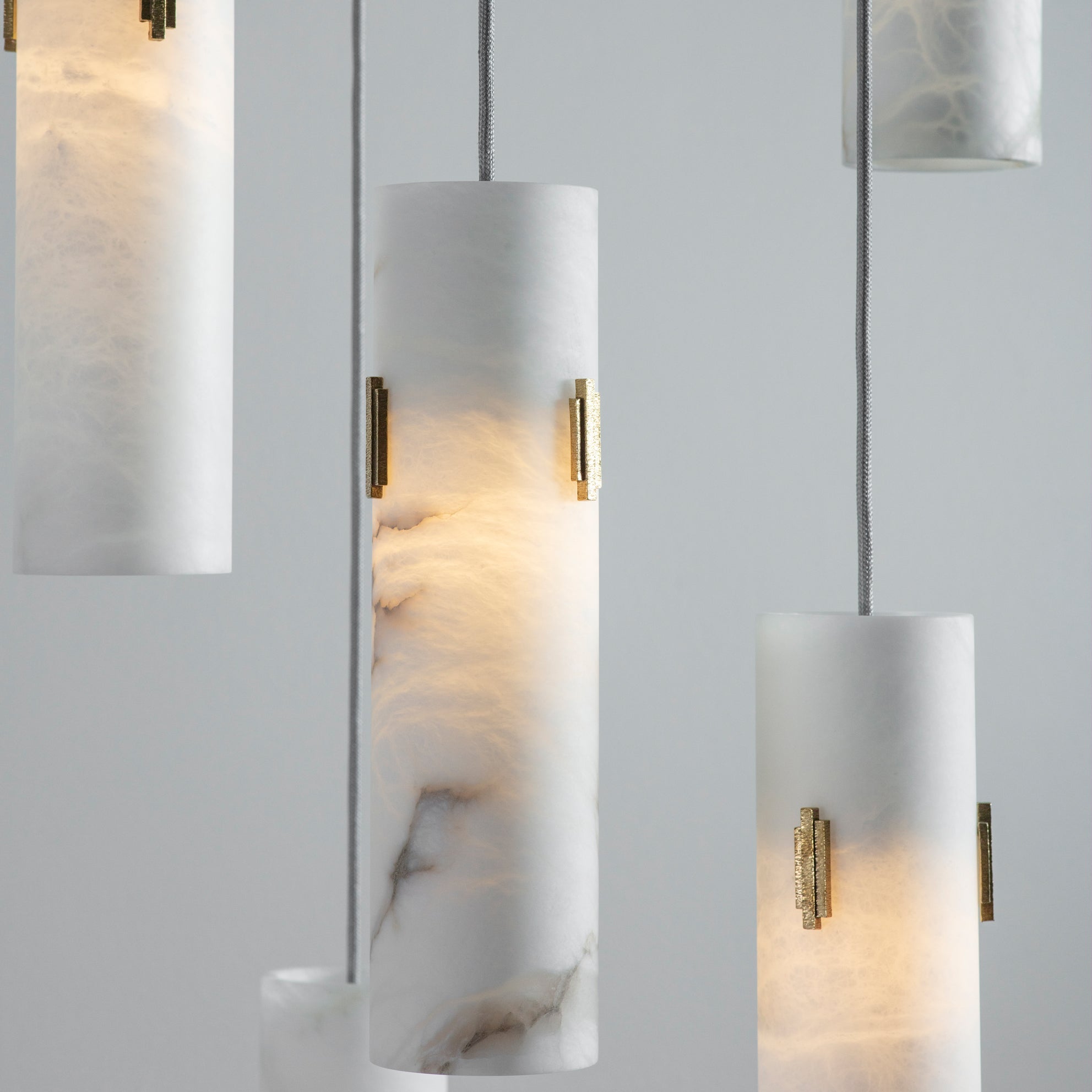 Alabaster Deco Cluster Chandelier - 12 - light ClusterBlushlighting