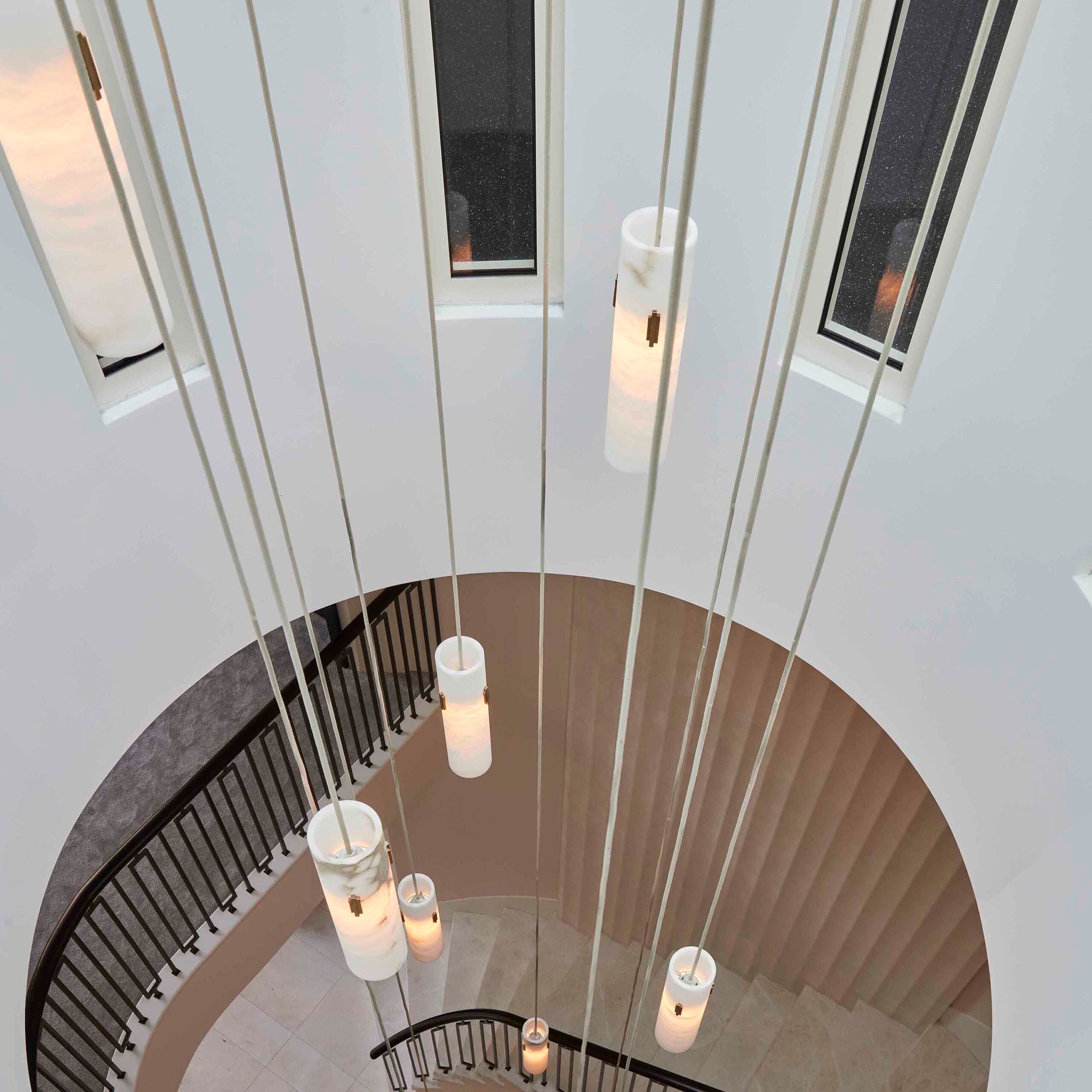 Alabaster Deco Cluster Chandelier-Chandelier-Blushlighting-Blushlighting