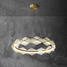 Alabaster Diamond Shaped Modern Chandelier - 23.62"D*19.68"HBlushlighting