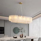 Alabaster Dining Room Round Chandelier Lighting-Blushlighting