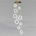 Alabaster Duplex Staircase Chandelier Light - 10LightsBlushlighting
