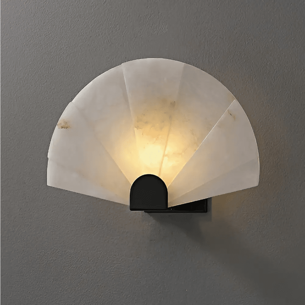 Alabaster Fan Wall Sconces - Blushlighting