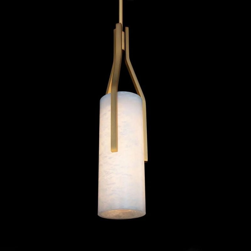 Alabaster Firenze 22in LED Pendant - BrassBlushlighting