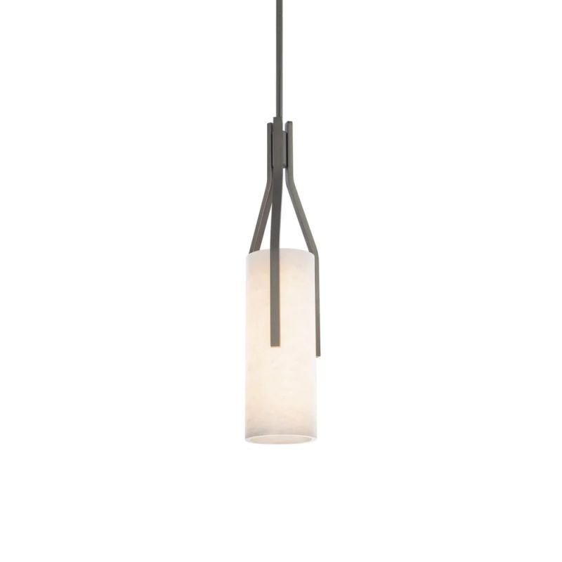 Alabaster Firenze 22in LED Pendant - Antique NickelBlushlighting