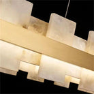 Alabaster Flakes Round/Oval Chandelier-NORMAL-Blushlighting