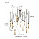 Alabaster Flint 1/2/3/5/7/9/12/15 - Light LED Multi - Drop Pendant - Blushlighting