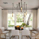 Alabaster Flint 1/2/3/5/7/9/12/15 - Light LED Multi - Drop Pendant - 9 lightsBlushlighting
