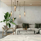 Alabaster Flint 1/2/3/5/7/9/12/15 - Light LED Multi - Drop Pendant - 5 lightsBlushlighting