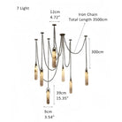 Alabaster Flint 1/2/3/5/7/9/12/15 - Light LED Multi - Drop Pendant - 9 lightsBlushlighting