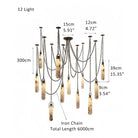 Alabaster Flint 1/2/3/5/7/9/12/15 - Light LED Multi - Drop Pendant - Blushlighting