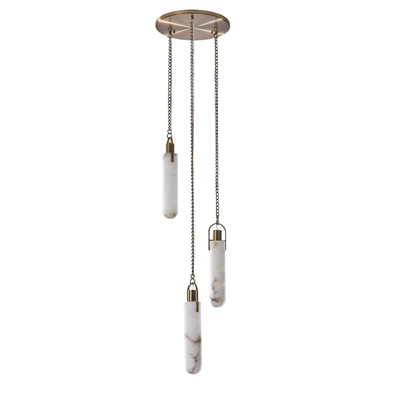Alabaster Flint 3 light Additions Multi Light Staircase Pendant - Blushlighting