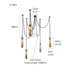 Alabaster Flint 5 Light LED Multi - Drop Pendant - Blushlighting