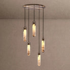 Alabaster Flint Additions Multi Light Pendant, Round Chandelier For staircase, Hallway - Blushlighting