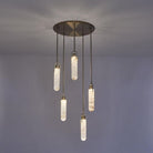 Alabaster Flint Additions Multi Light Pendant, Round Chandelier For staircase, Hallway - Blushlighting