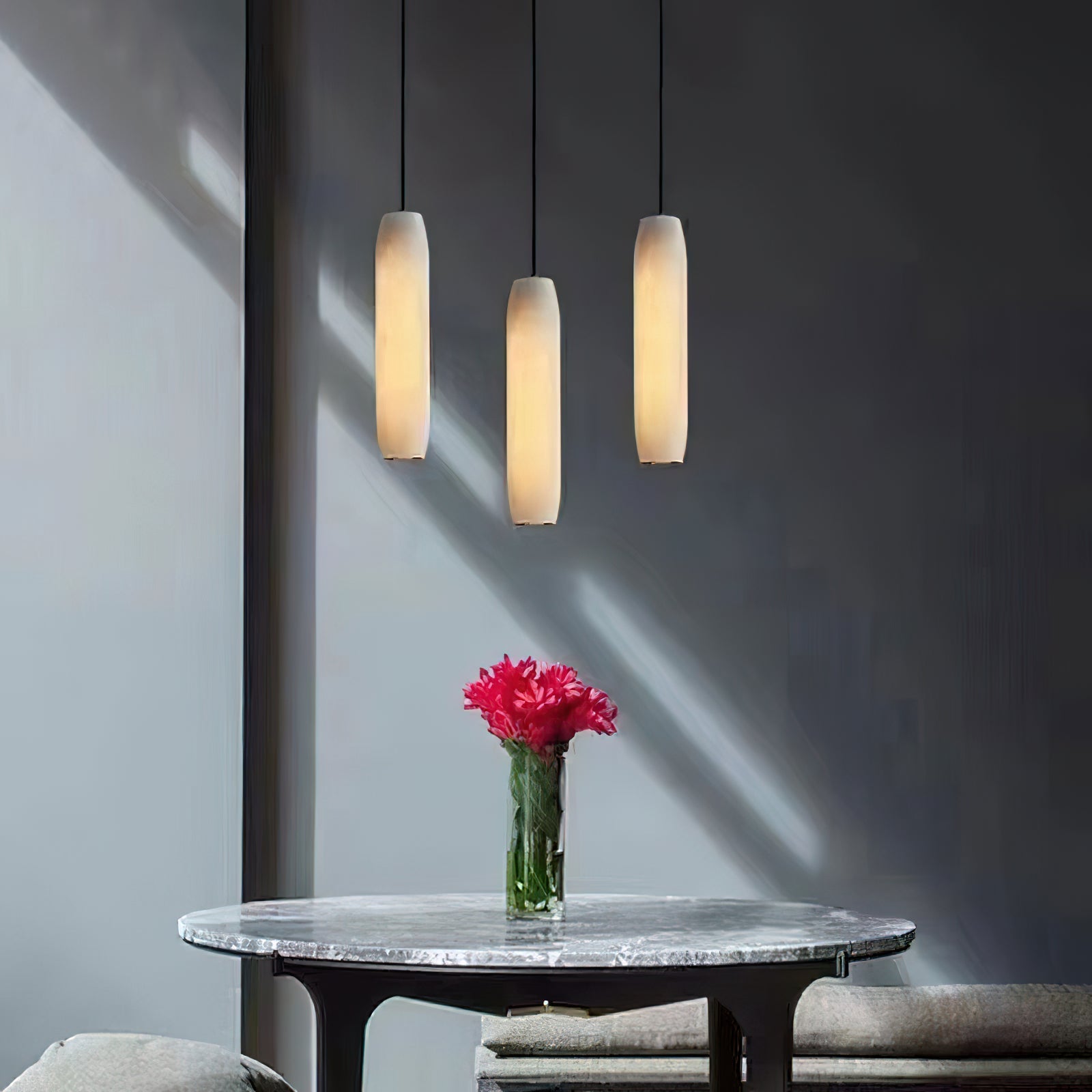 Alabaster Flute Pendant Light - Blushlighting