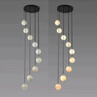 Alabaster Global Wavy Chandelier - 9 LightsBlushlighting
