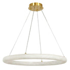 Alabaster Globle Round Chandelier-D 19.7"-Blushlighting