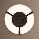 Alabaster Halo Pendant Light – Black & White LED Chandelier - ∅ 23.6″ x H 19.7″Warm LightBlack&WhiteBlushlighting