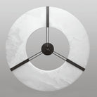 Alabaster Halo Pendant Light – Black & White LED Chandelier - ∅ 23.6″ x H 19.7″Warm LightBlack&WhiteBlushlighting