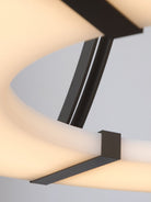 Alabaster Halo Pendant Light – Black & White LED Chandelier - ∅ 23.6″ x H 19.7″Warm LightBlack&WhiteBlushlighting