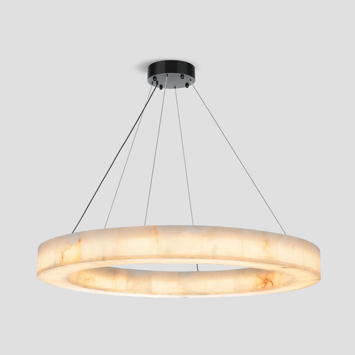 Alabaster Halo Ring Chandelier - 59"WBlushlighting