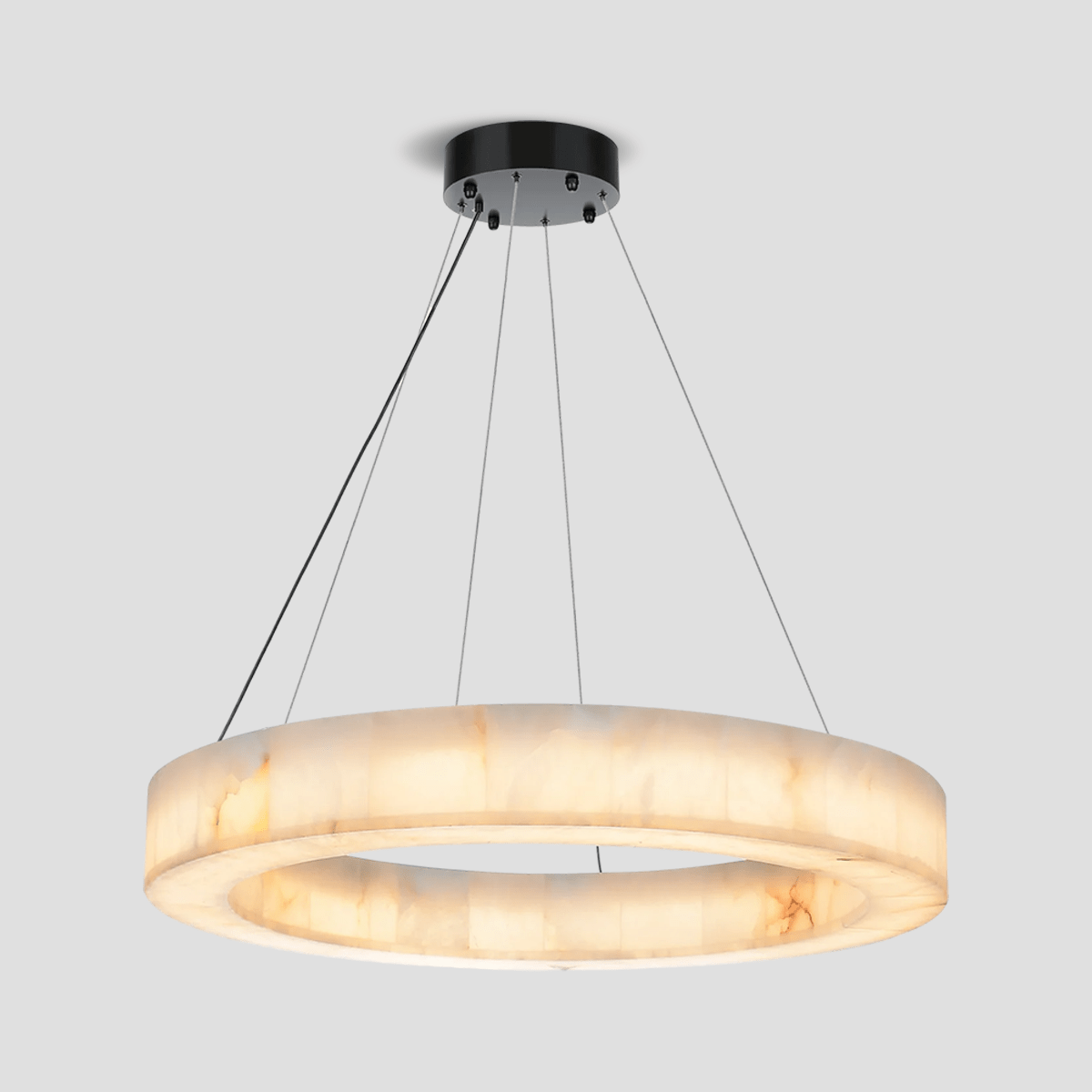 Alabaster Halo Ring Chandelier - 45"WBlushlighting