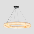 Alabaster Halo Ring Chandelier-chandeliers for dining room,chandeliers for stairways,chandeliers for foyer,chandeliers for bedrooms,chandeliers for kitchen,chandeliers for living room-59"W-Blushlighting