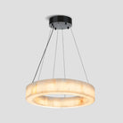 Alabaster Halo Ring Chandelier-chandeliers for dining room,chandeliers for stairways,chandeliers for foyer,chandeliers for bedrooms,chandeliers for kitchen,chandeliers for living room-32"W-Blushlighting