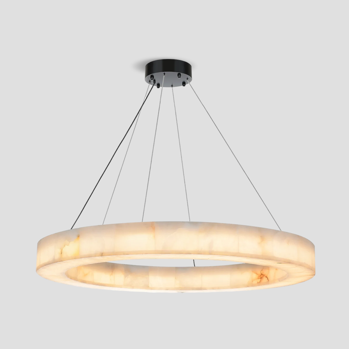 Alabaster Halo Ring Chandelier-chandeliers for dining room,chandeliers for stairways,chandeliers for foyer,chandeliers for bedrooms,chandeliers for kitchen,chandeliers for living room-59"W-Blushlighting