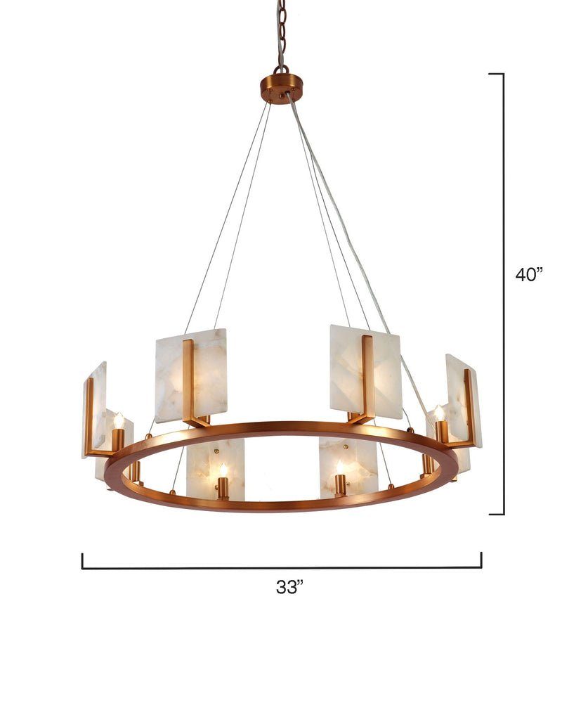 Alabaster Large Contemporary Halo Chandelier-Chandelier-Blushlighting-Blushlighting