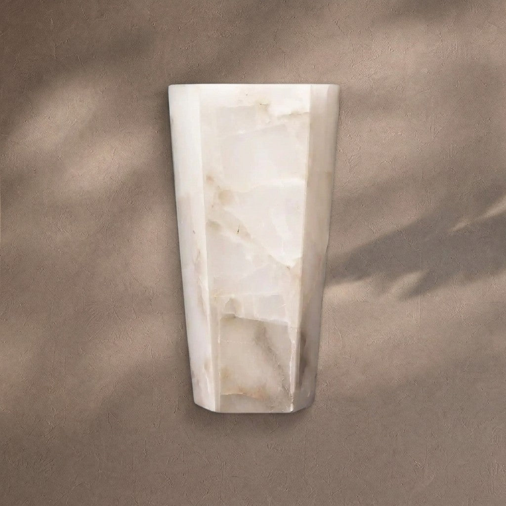 Alabaster Large Hexagonal Sconce - Blushlighting