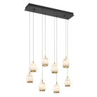 Alabaster Linear LED Chandelier - Matte Black8 LightBlushlighting
