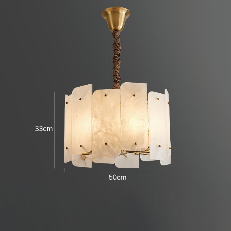 Alabaster Lorry Round Chandelier 20" 31" - D20"Blushlighting