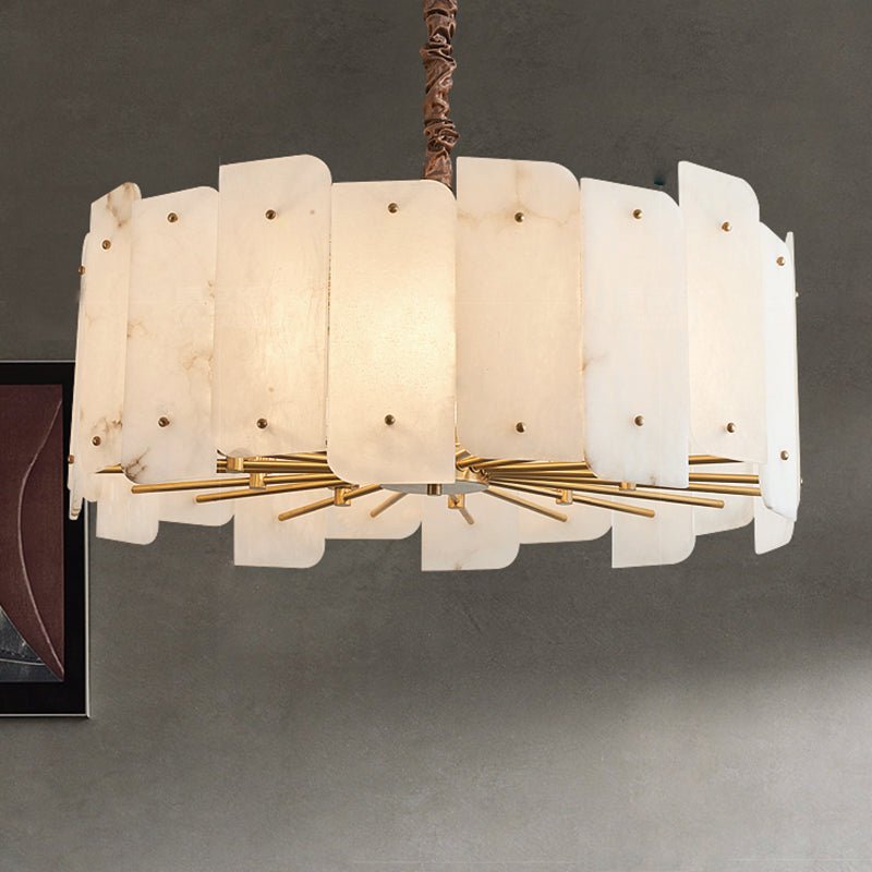 Alabaster Lorry Round Chandelier 20" 31" - D20"Blushlighting