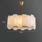 Alabaster Lorry Round Chandelier 20" 31" - D31"Blushlighting