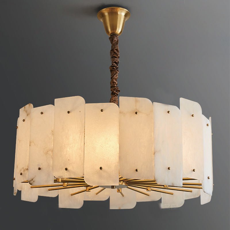 Alabaster Lorry Round Chandelier 20" 31" - D20"Blushlighting