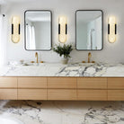 YIOSI Alabaster Matte Black Wall Sconce Set 2 13.8"