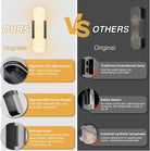 YIOSI Alabaster Matte Black Wall Sconce Set 2 13.8"