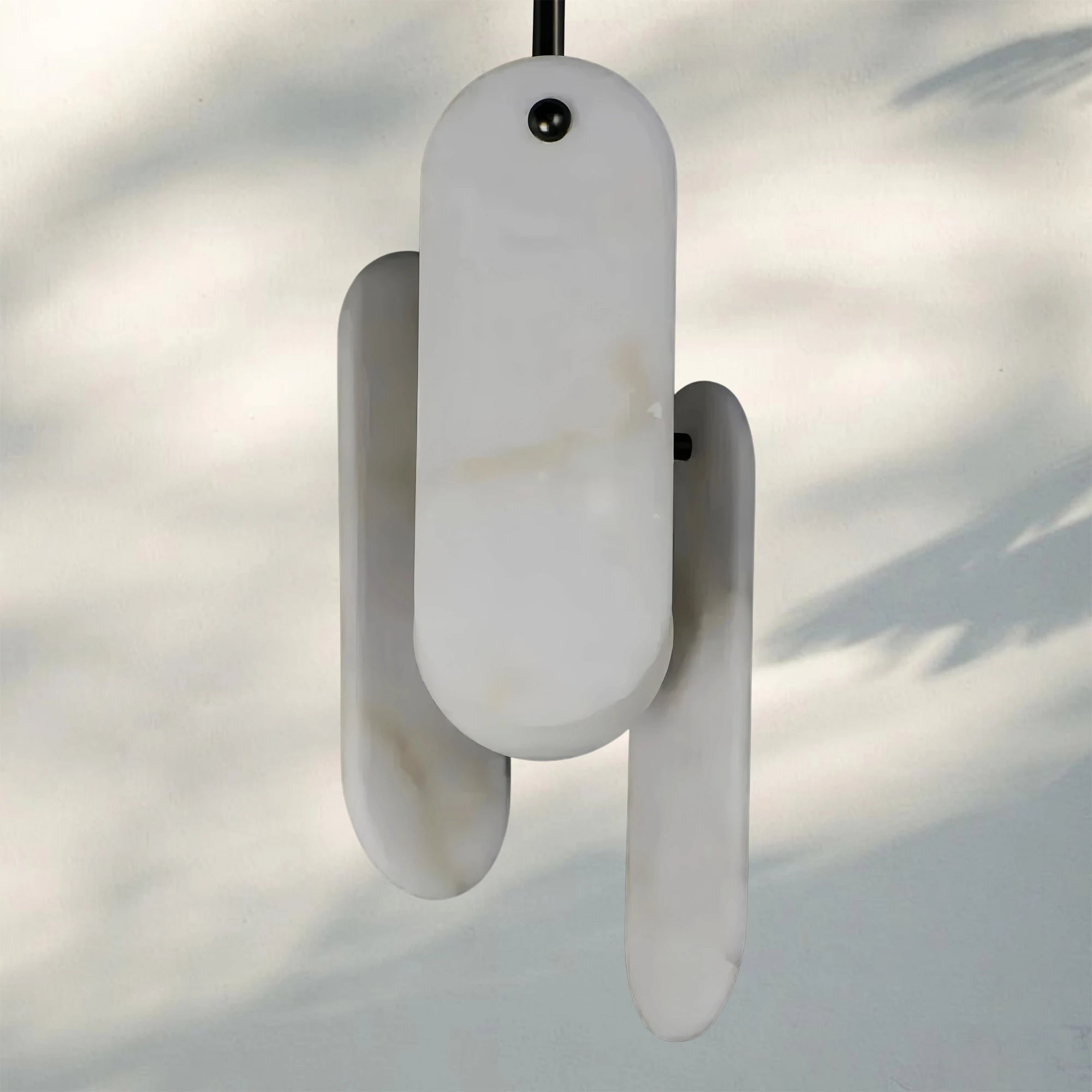 Alabaster Megalith Single Pendant - Matte BlackBlushlighting