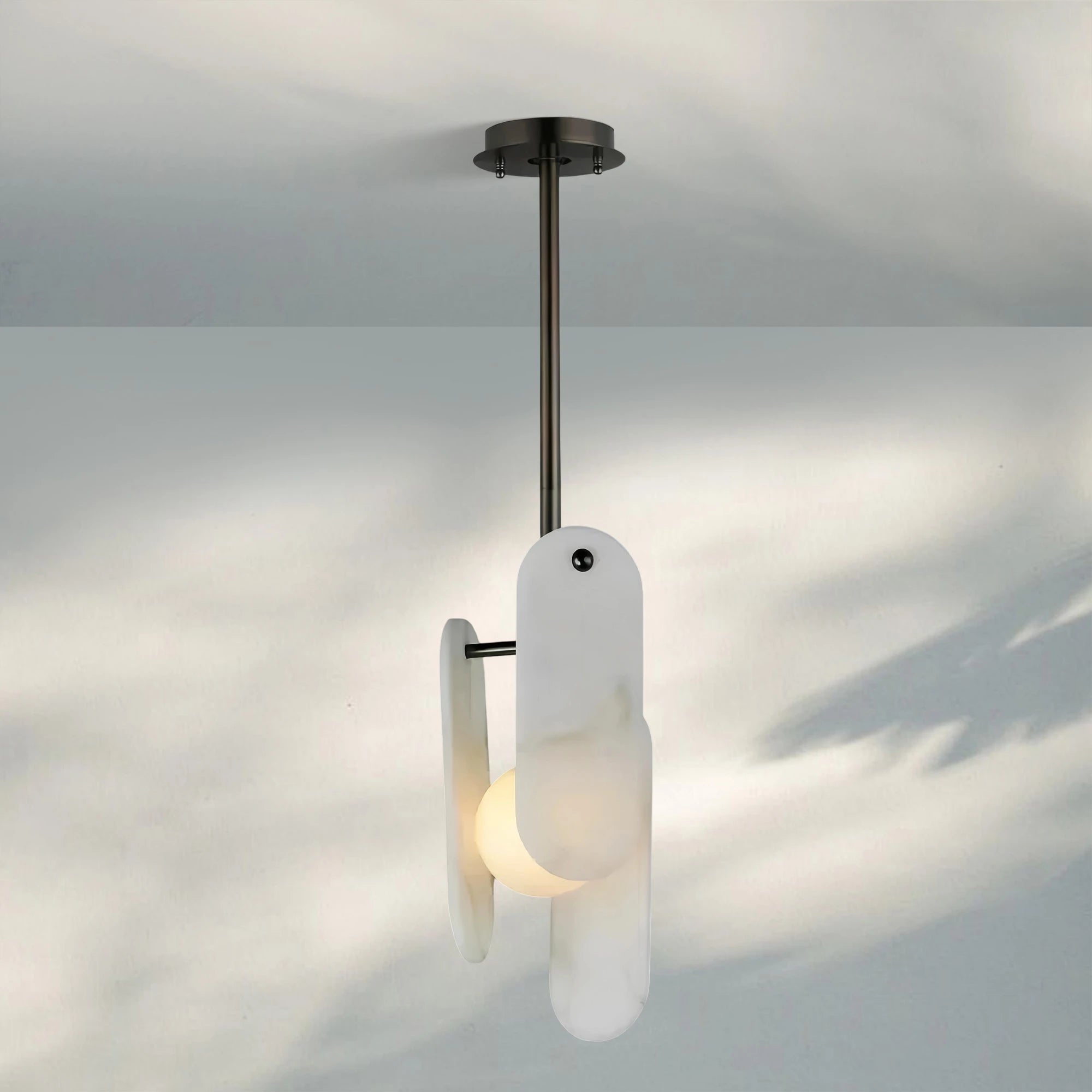 Alabaster Megalith Single Pendant - Brushed BronzeBlushlighting