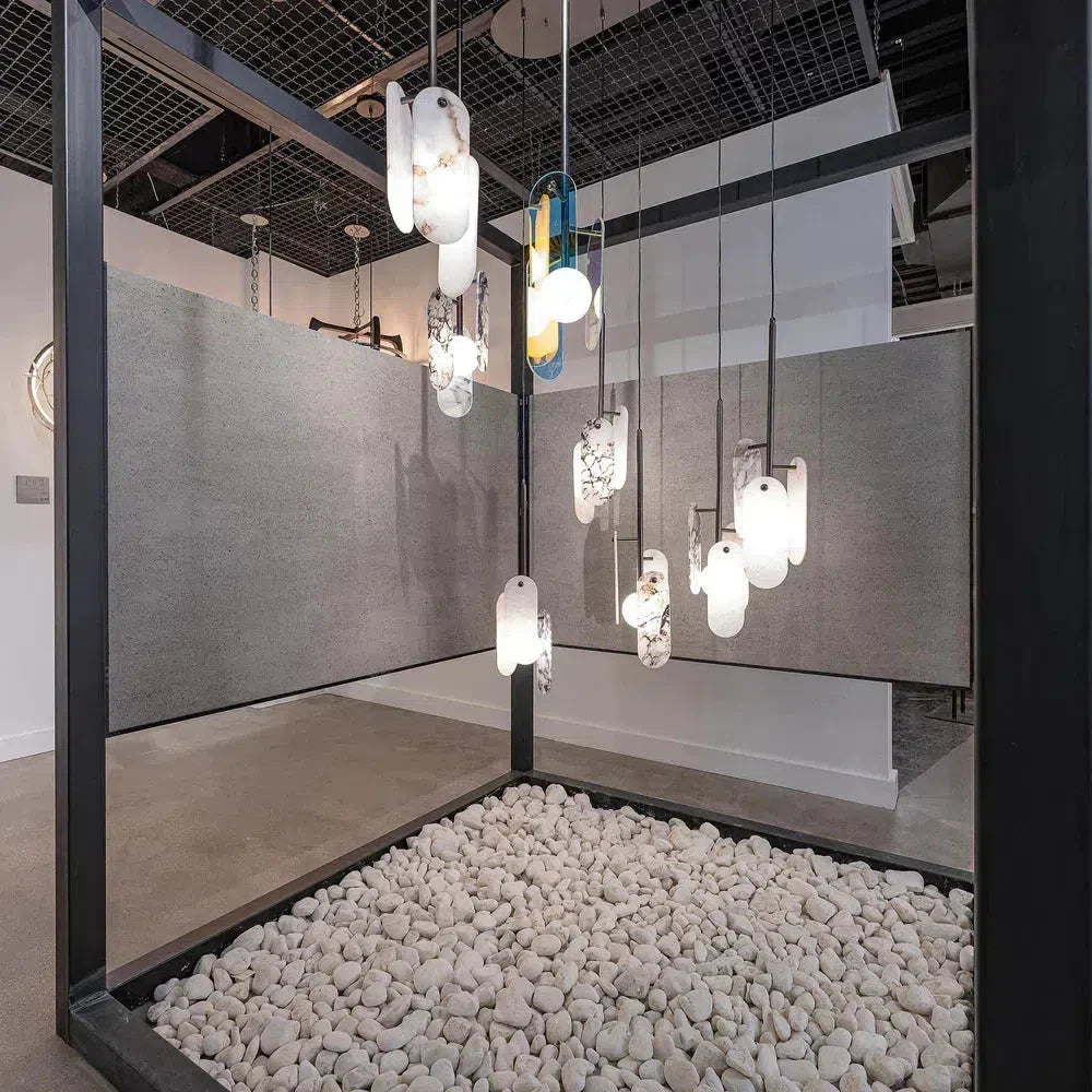 Alabaster Megalith Single Pendant-Pendant for living room,Pendant for kitchen,Pendant for bathrooms,Pendant for bedrooms,Pendant for foyer,Pendant for stairways,Pendant for dining room-Blushlighting