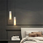 Alabaster Modern Cylindrical Round Chandelier 79"H - Blushlighting
