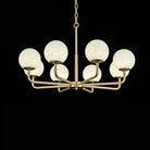 Alabaster Modern Global Dining Chandelier - 8 LightsBlushlighting