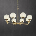 Alabaster Modern Global Dining Chandelier - 6 LightsBlushlighting