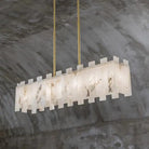 Alabaster Modern Rectangular Dining Room Chandeliers-Blushlighting