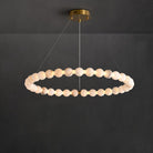 Alabaster Orb Ring Chandelier - ∅ 31.5″ x H 2.4″Gold & WhiteWarm LightBlushlighting