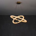 Alabaster Orb Ring Chandelier - ∅ 31.5″ x H 2.4″Gold & WhiteWarm LightBlushlighting