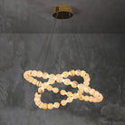 Alabaster Orb Ring Chandelier - ∅ 23.6″ x H 2.4″Gold & WhiteWarm LightBlushlighting