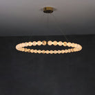 Alabaster Orb Ring Chandelier - ∅ 31.5″ x H 2.4″Gold & WhiteWarm LightBlushlighting
